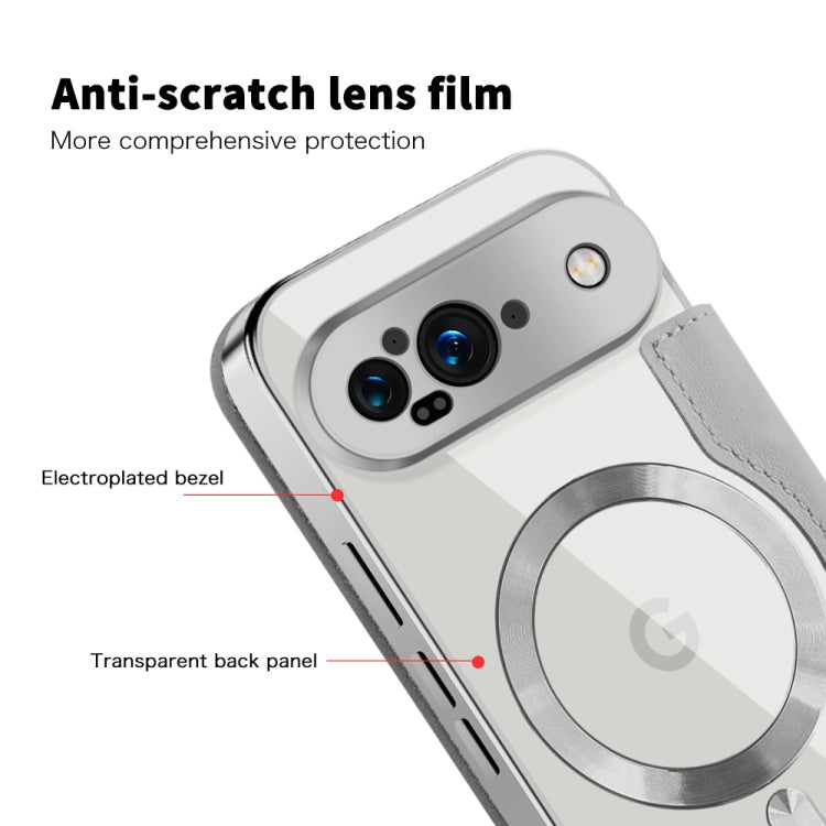 For Google Pixel 9 Shield MagSafe RFID Anti-theft Leather Phone Case