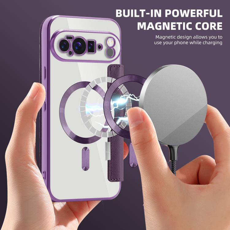 For Google Pixel 10 Pro XL Shield MagSafe RFID Anti-theft Leather Phone Case