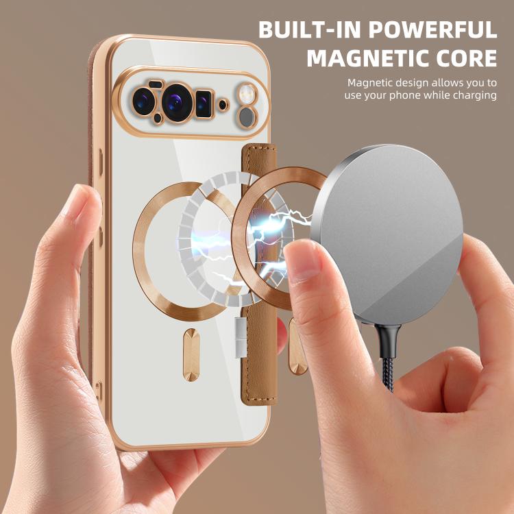 For Google Pixel 10 Pro XL Shield MagSafe RFID Anti-theft Leather Phone Case