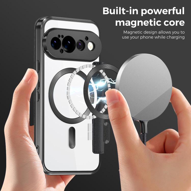 For Google Pixel 11 Pro Shield MagSafe RFID Anti-theft Leather Phone Case