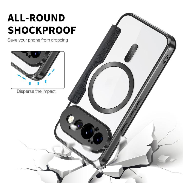 For Google Pixel 11 Pro Shield MagSafe RFID Anti-theft Leather Phone Case