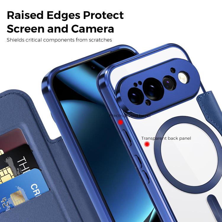 For Google Pixel 11 Pro Shield MagSafe RFID Anti-theft Leather Phone Case