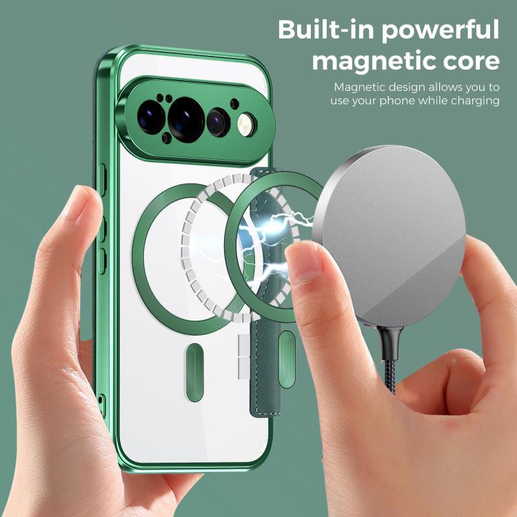 For Google Pixel 11 Pro Shield MagSafe RFID Anti-theft Leather Phone Case