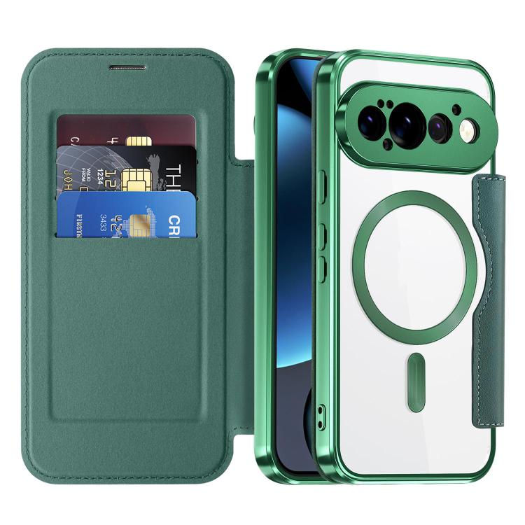For Google Pixel 11 Pro Shield MagSafe RFID Anti-theft Leather Phone Case