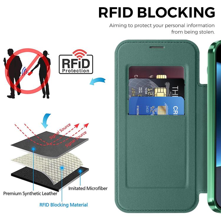 For Google Pixel 11 Pro Shield MagSafe RFID Anti-theft Leather Phone Case
