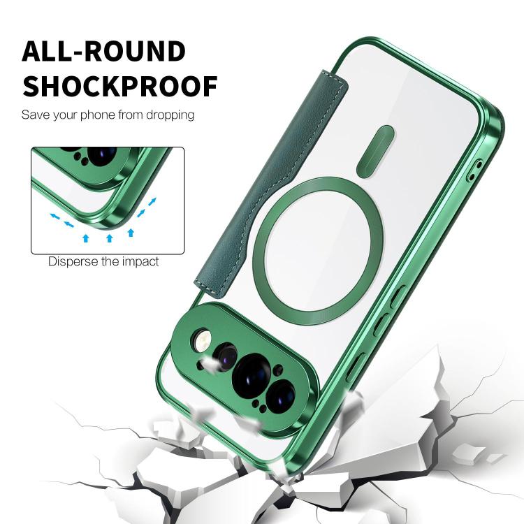 For Google Pixel 11 Pro Shield MagSafe RFID Anti-theft Leather Phone Case