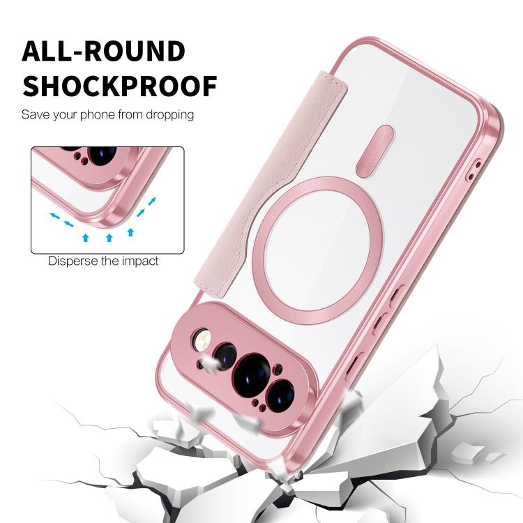 For Google Pixel 11 Pro Shield MagSafe RFID Anti-theft Leather Phone Case