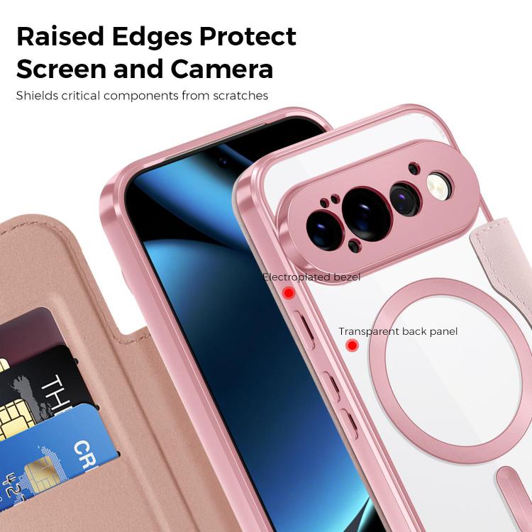 For Google Pixel 11 Pro Shield MagSafe RFID Anti-theft Leather Phone Case