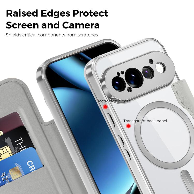 For Google Pixel 11 Pro Shield MagSafe RFID Anti-theft Leather Phone Case