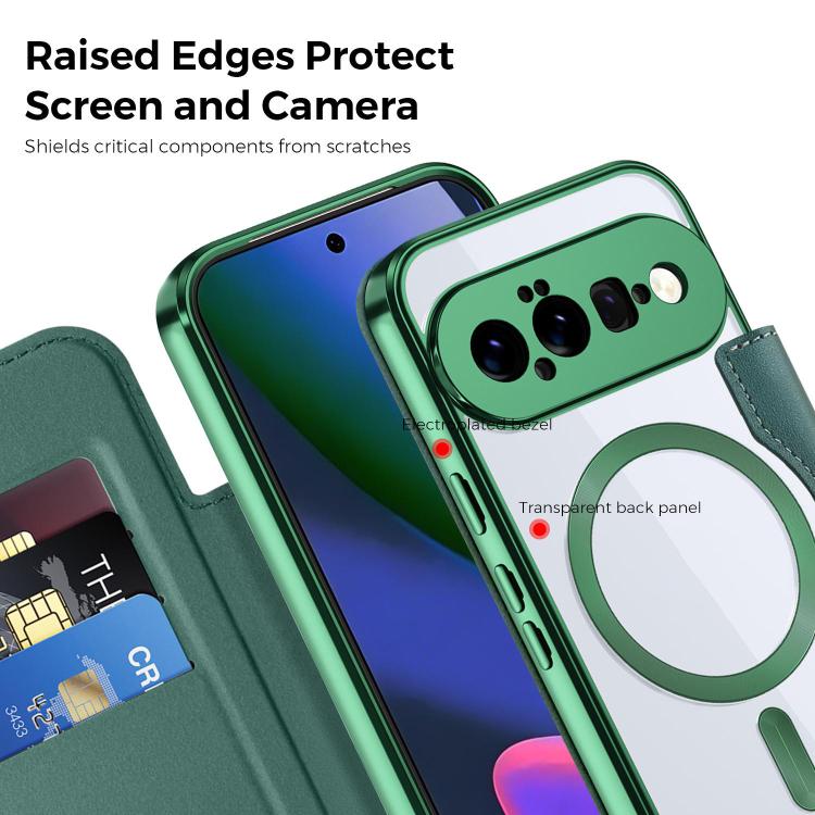 For Google Pixel 11 Shield MagSafe RFID Anti-theft Leather Phone Case