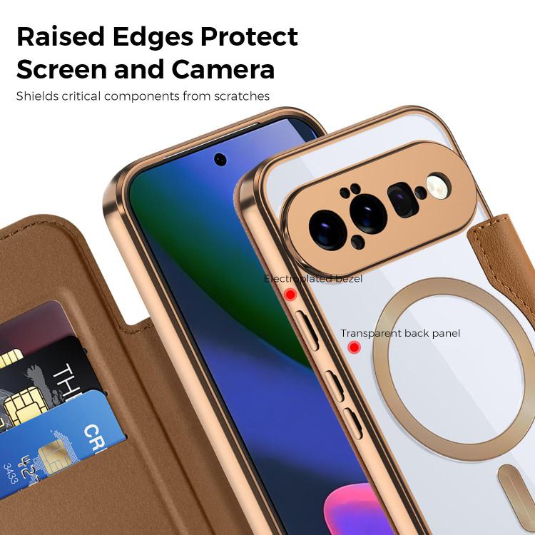 For Google Pixel 11 Shield MagSafe RFID Anti-theft Leather Phone Case
