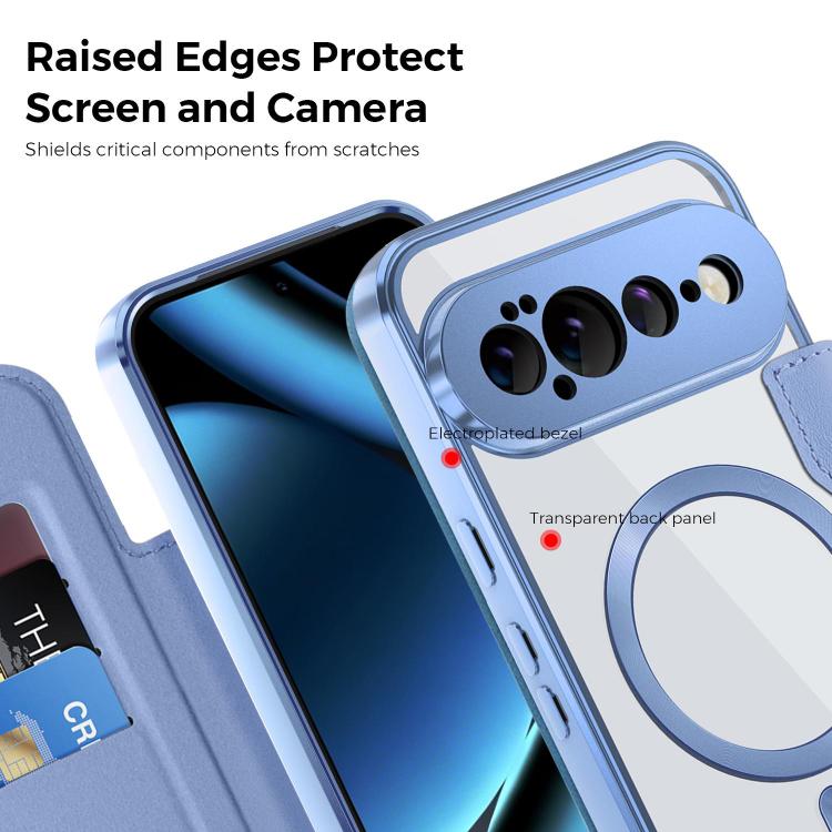 For Google Pixel 11 Pro XL Shield MagSafe RFID Anti-theft Leather Phone Case