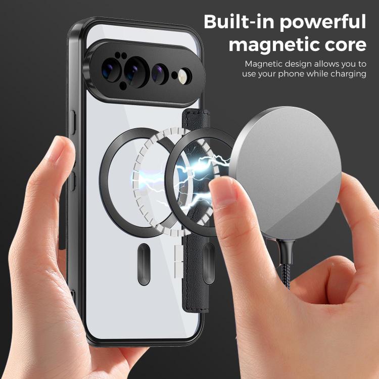 For Google Pixel 11 Pro XL Shield MagSafe RFID Anti-theft Leather Phone Case