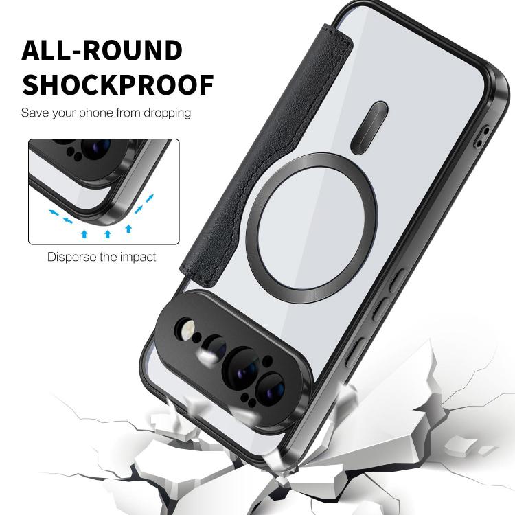 For Google Pixel 11 Pro XL Shield MagSafe RFID Anti-theft Leather Phone Case