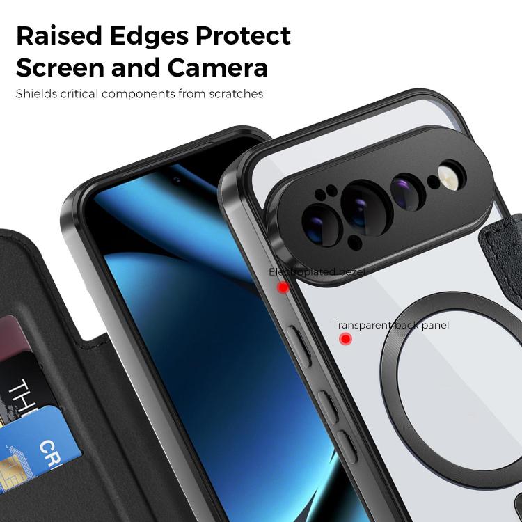 For Google Pixel 11 Pro XL Shield MagSafe RFID Anti-theft Leather Phone Case
