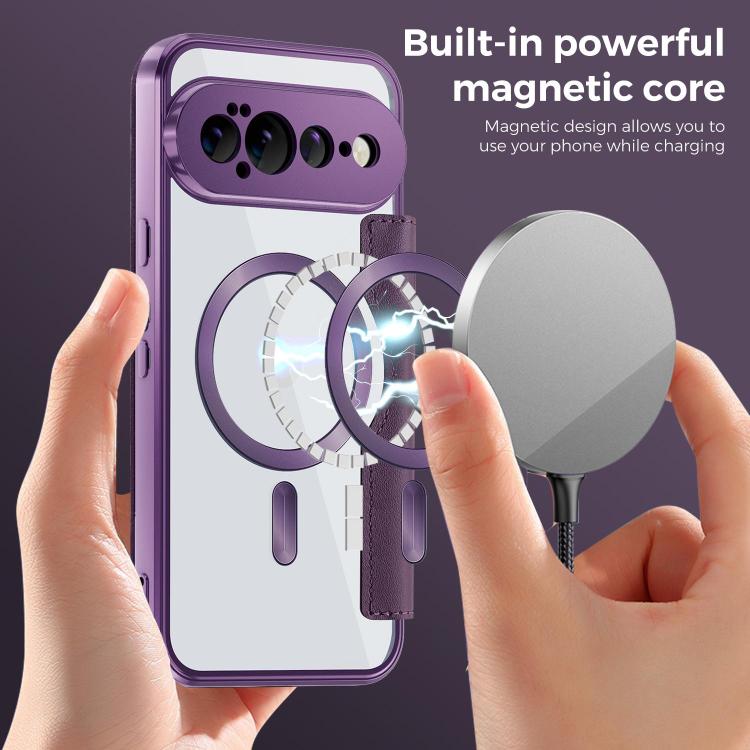 For Google Pixel 11 Pro XL Shield MagSafe RFID Anti-theft Leather Phone Case
