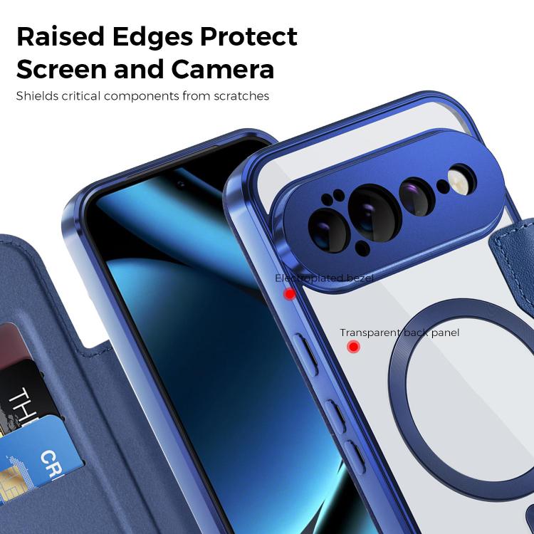 For Google Pixel 11 Pro XL Shield MagSafe RFID Anti-theft Leather Phone Case