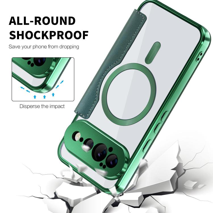 For Google Pixel 11 Pro XL Shield MagSafe RFID Anti-theft Leather Phone Case