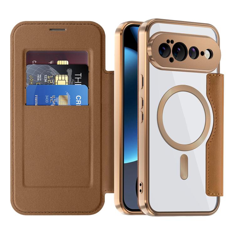For Google Pixel 11 Pro XL Shield MagSafe RFID Anti-theft Leather Phone Case