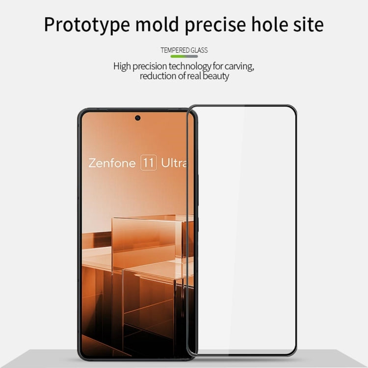 For ASUS Zenfone 11 Ultra PINWUYO 9H 3D Curved Full Screen Explosion-proof Tempered Glass Film - Black