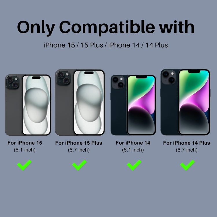 For iPhone 15 / 15 Plus / 14 / 14 Plus NORTHJO 3 Set 6Pcs Camera Lens Protector Diamond Metal Ring Film