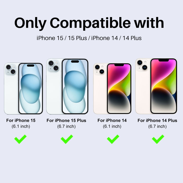 For iPhone 15 / 15 Plus / 14 / 14 Plus NORTHJO 3 Set 6Pcs Camera Lens Protector Diamond Metal Ring Film