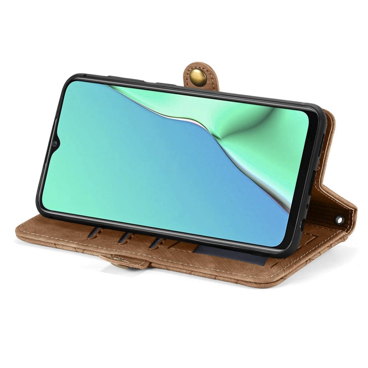 For OPPO A9 2020 / A5 2020 Geometric Zipper Wallet Side Buckle Leather Phone Case