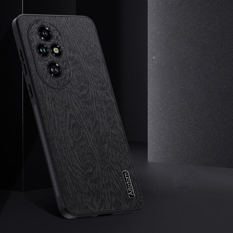 For Honor 200 Pro Tree Bark Leather Shockproof Phone Case