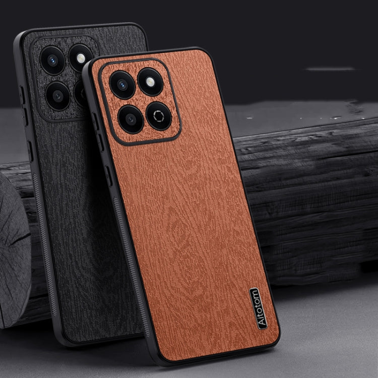 For Honor Play 60 Plus Tree Bark Leather Shockproof Phone Case