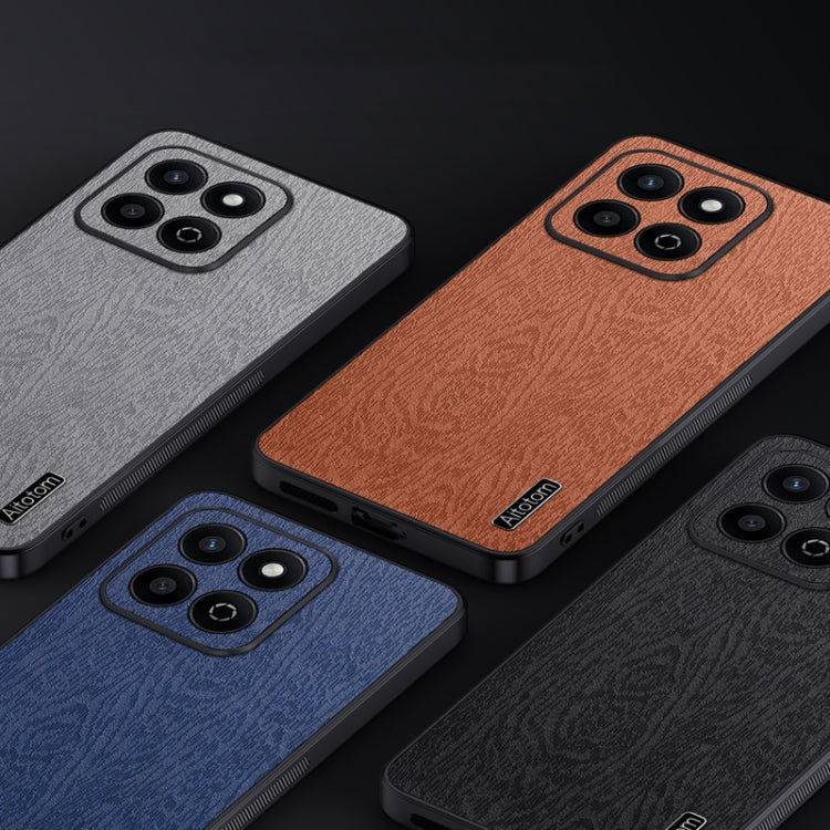 For Honor Play 60 Plus Tree Bark Leather Shockproof Phone Case