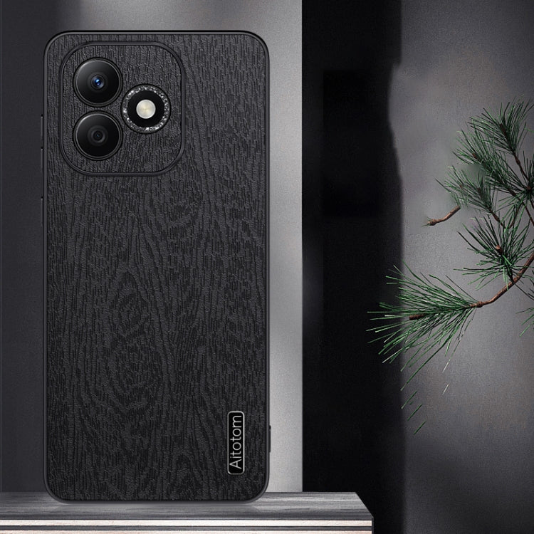 For Honor X60i Tree Bark Leather Shockproof Phone Case