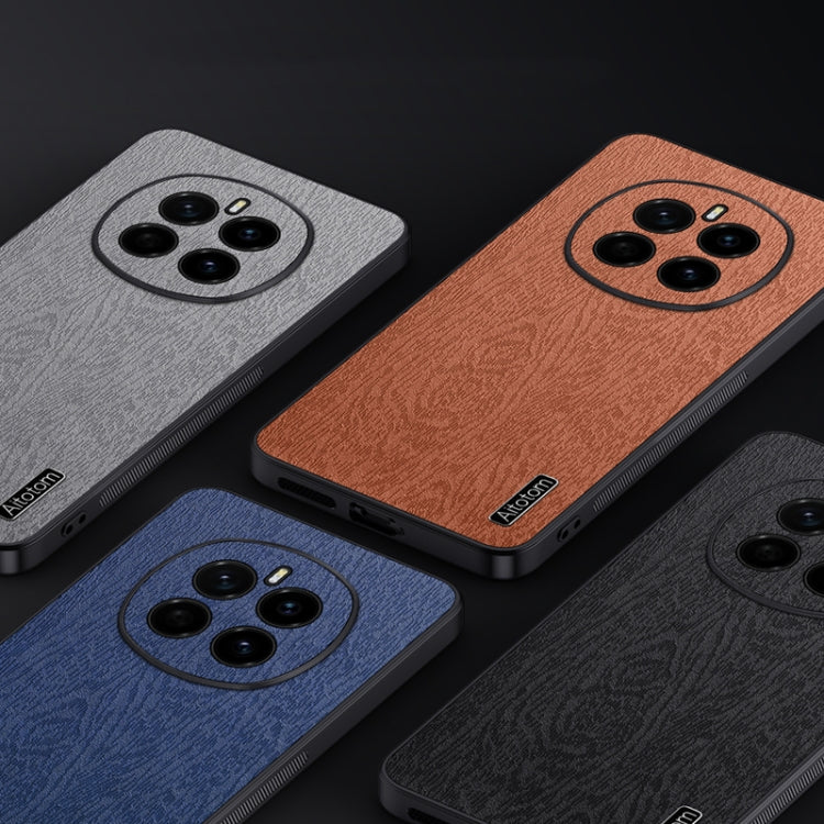 For Honor Magic7 Tree Bark Leather Shockproof Phone Case