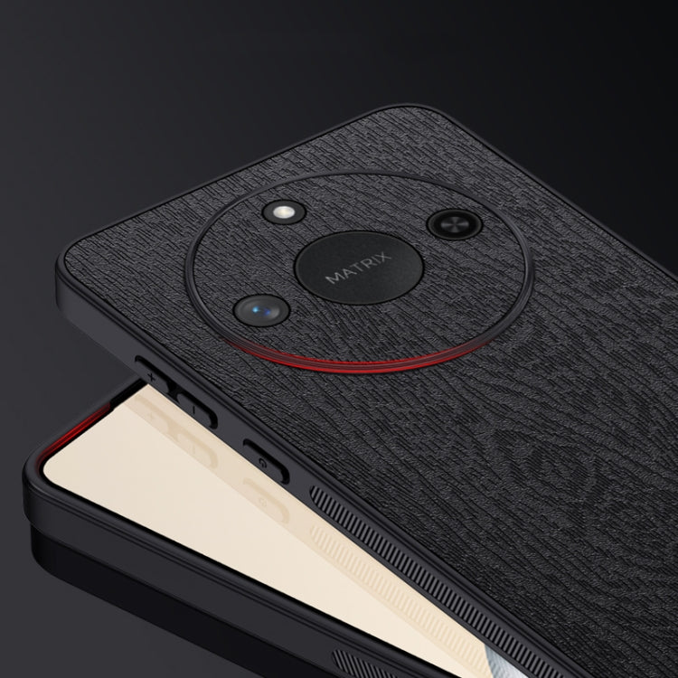 For Honor X60 Tree Bark Leather Shockproof Phone Case