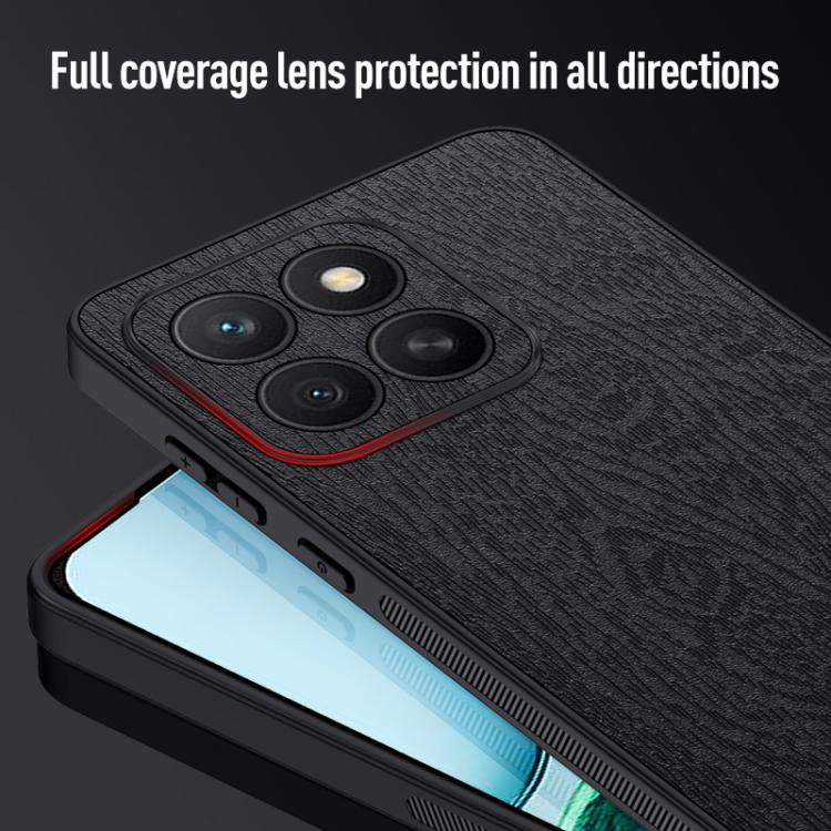 For Honor X8c Tree Bark Leather Shockproof Phone Case
