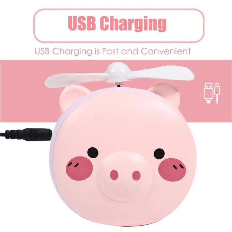 Multi-Function Cartoon Portable Three-In-One Mini USB Small Fanï¼ŒStyle Random Delivery(Pink)