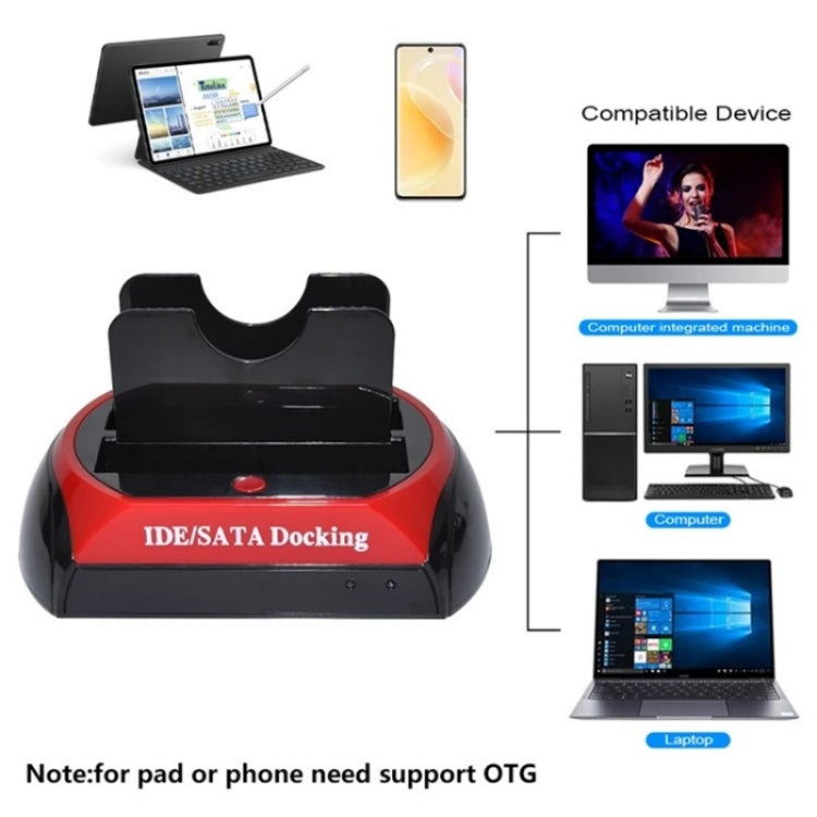 575D USB Hard Disk Holder Laptop Mobile Hard Disk Box 2.5 / 3.5inch SATA IDE HDD Base, Plug:US Plug