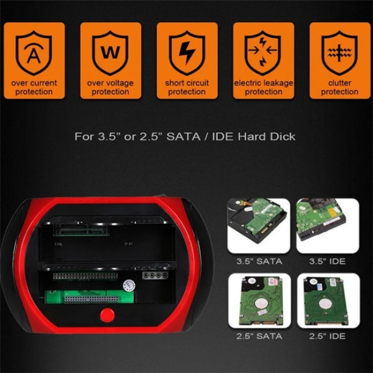 575D USB Hard Disk Holder Laptop Mobile Hard Disk Box 2.5 / 3.5inch SATA IDE HDD Base, Plug:AU Plug
