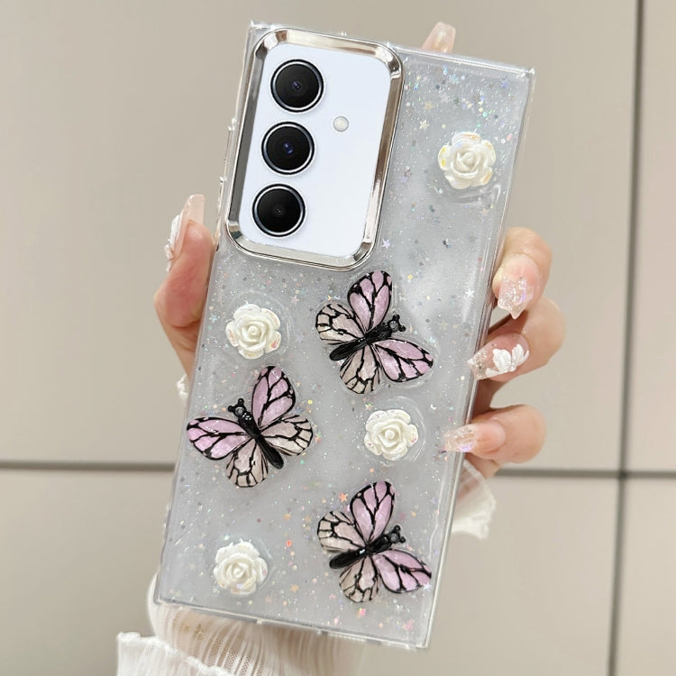 For Samsung Galaxy S23 FE 5G Three-dimensional Butterfly Glitter TPU  Phone Case