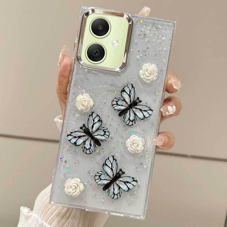 For Samsung Galaxy A05 Three-dimensional Butterfly Glitter TPU  Phone Case