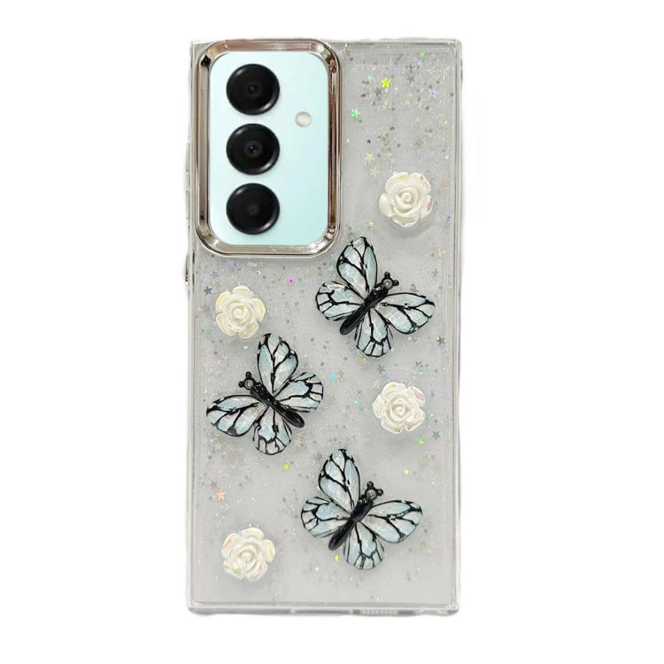 For Samsung Galaxy A16 5G Three-dimensional Butterfly Glitter TPU  Phone Case