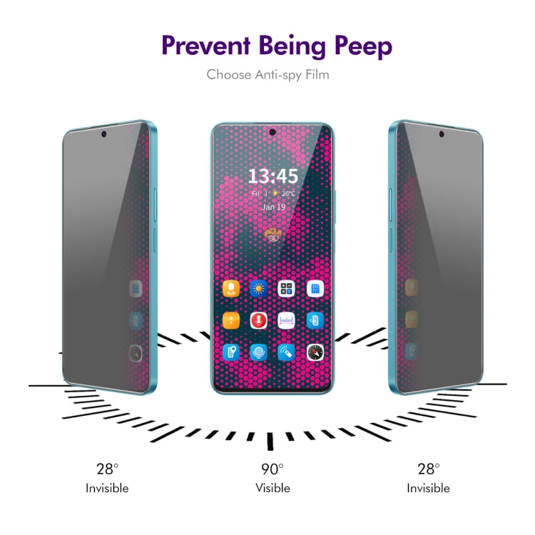 For Tecno Camon 20 / 20 Pro 2pcs ENKAY Hat-Prince 28 Degree Anti-peeping Privacy Tempered Glass Film