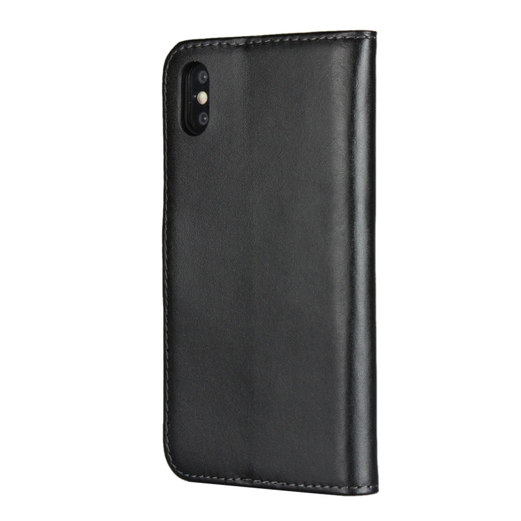 For iPhone X / XS Magnetic Clasp Horizontal Flip Leather Case with Bracket and Card Slot and Wallet