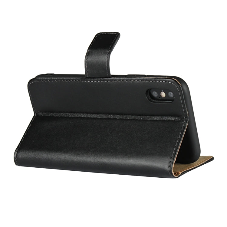 For iPhone X / XS Magnetic Clasp Horizontal Flip Leather Case with Bracket and Card Slot and Wallet