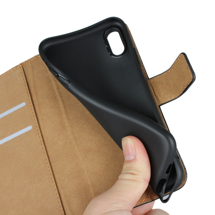 For iPhone X / XS Magnetic Clasp Horizontal Flip Leather Case with Bracket and Card Slot and Wallet