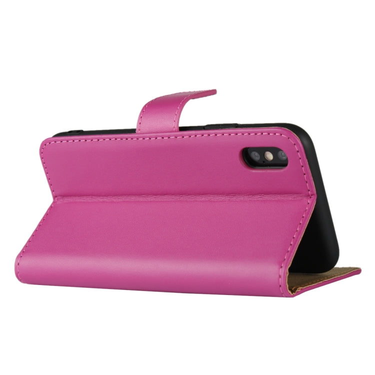 For iPhone X / XS Magnetic Clasp Horizontal Flip Leather Case with Bracket and Card Slot and Wallet