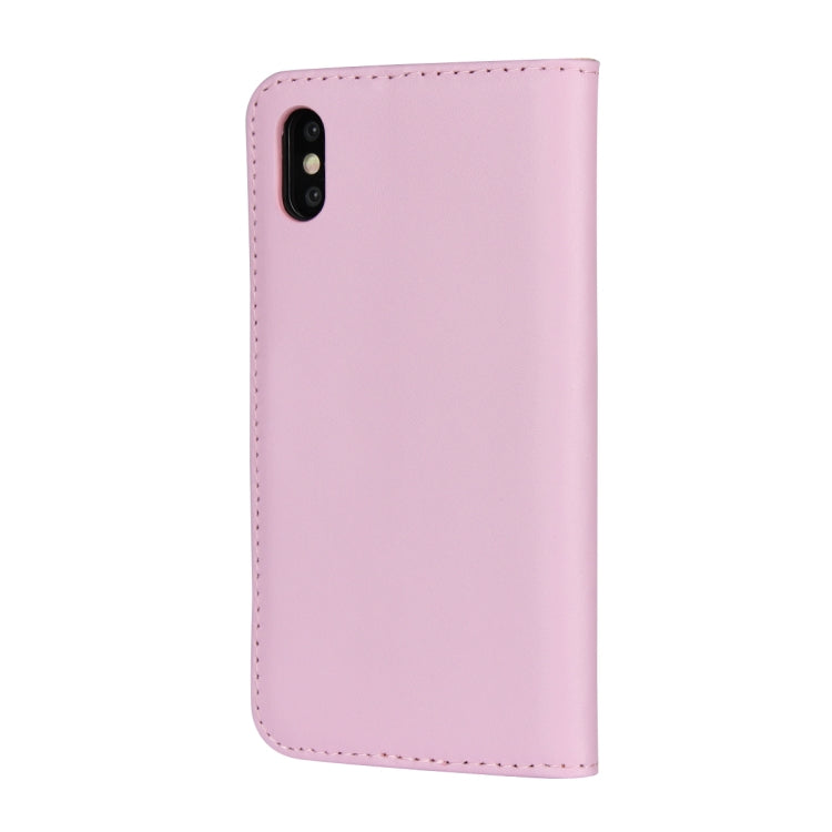 For iPhone X / XS Magnetic Clasp Horizontal Flip Leather Case with Bracket and Card Slot and Wallet