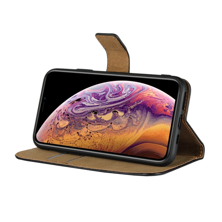 For iPhone X / XS Magnetic Clasp Horizontal Flip Leather Case with Bracket and Card Slot and Wallet
