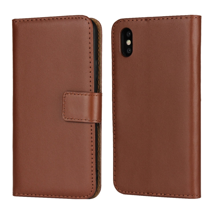 For iPhone X / XS Magnetic Clasp Horizontal Flip Leather Case with Bracket and Card Slot and Wallet