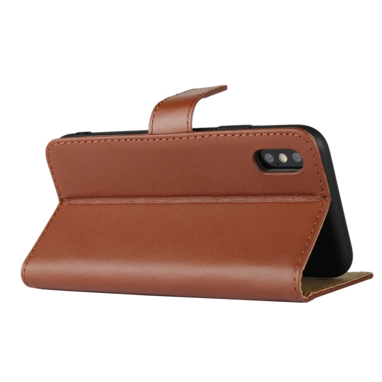 For iPhone X / XS Magnetic Clasp Horizontal Flip Leather Case with Bracket and Card Slot and Wallet