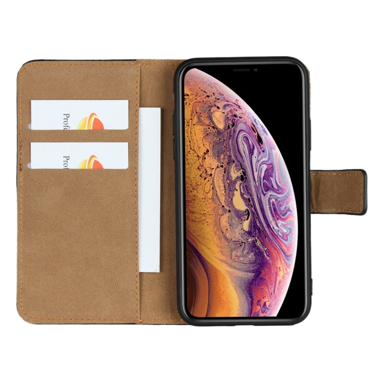 For iPhone X / XS Magnetic Clasp Horizontal Flip Leather Case with Bracket and Card Slot and Wallet